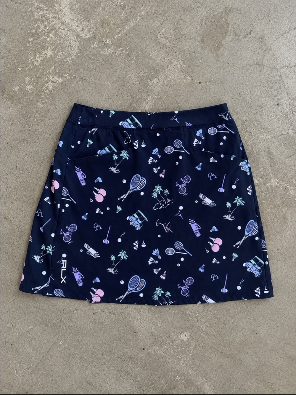 RLX Ralph Lauren Golf Print Performance Skort Woman Small Skirt Shorts Preppy